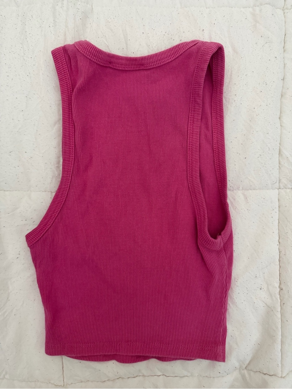 Zara Ribbed Tank Top - Pink - Picture 2 of 3